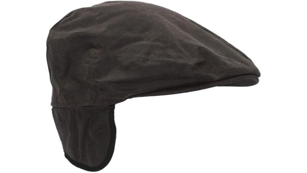 waxed edmond cap with flaps