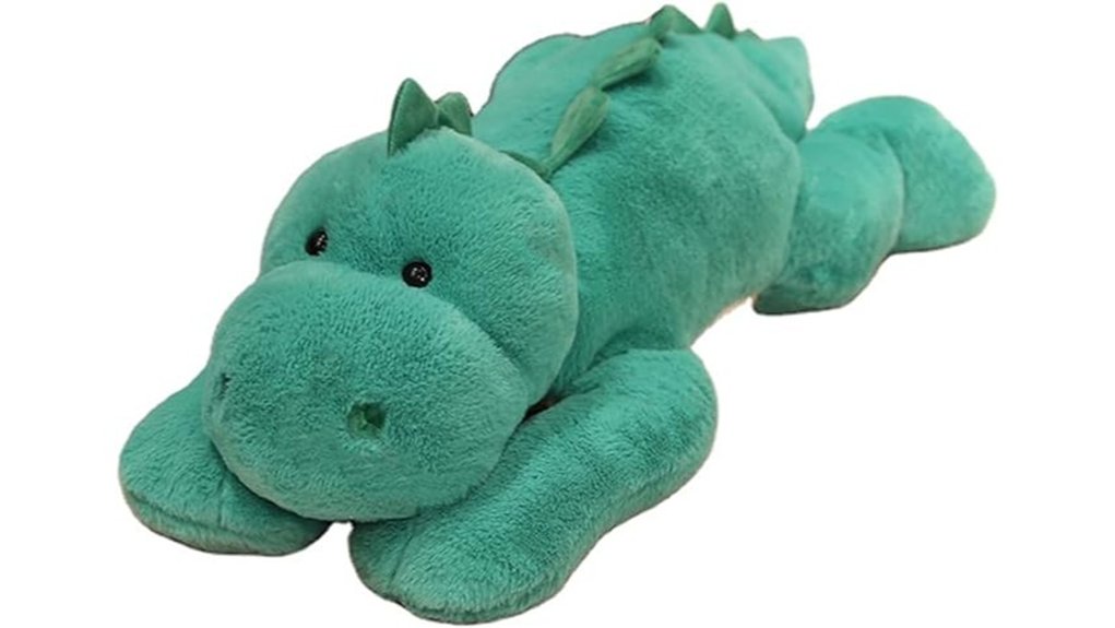 weighted dinosaur plush pillow