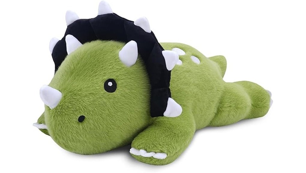 weighted triceratops plush toy