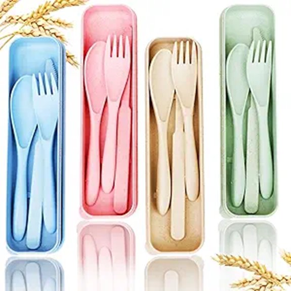 wheat straw reusable travel utensils