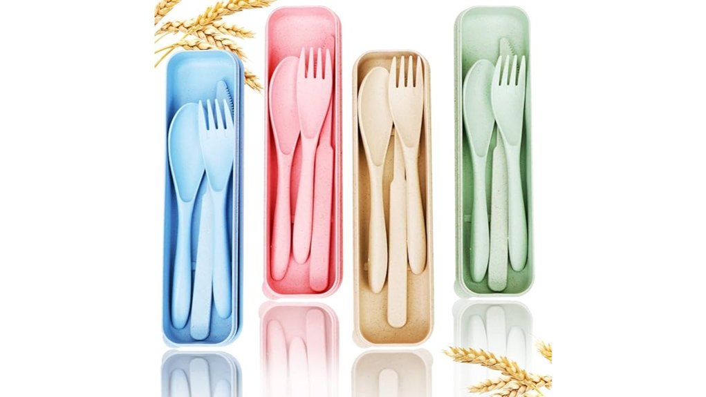 wheat straw reusable travel utensils