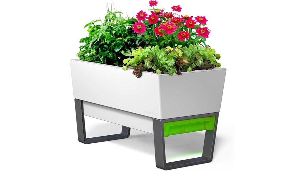 white 29 5 self watering planter