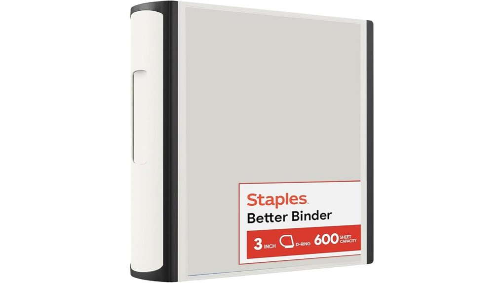 white 3 inch heavy duty d ring binder