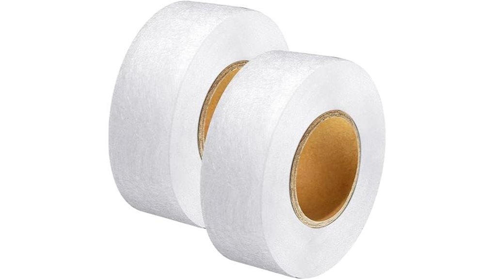 white iron on fabric adhesive tape