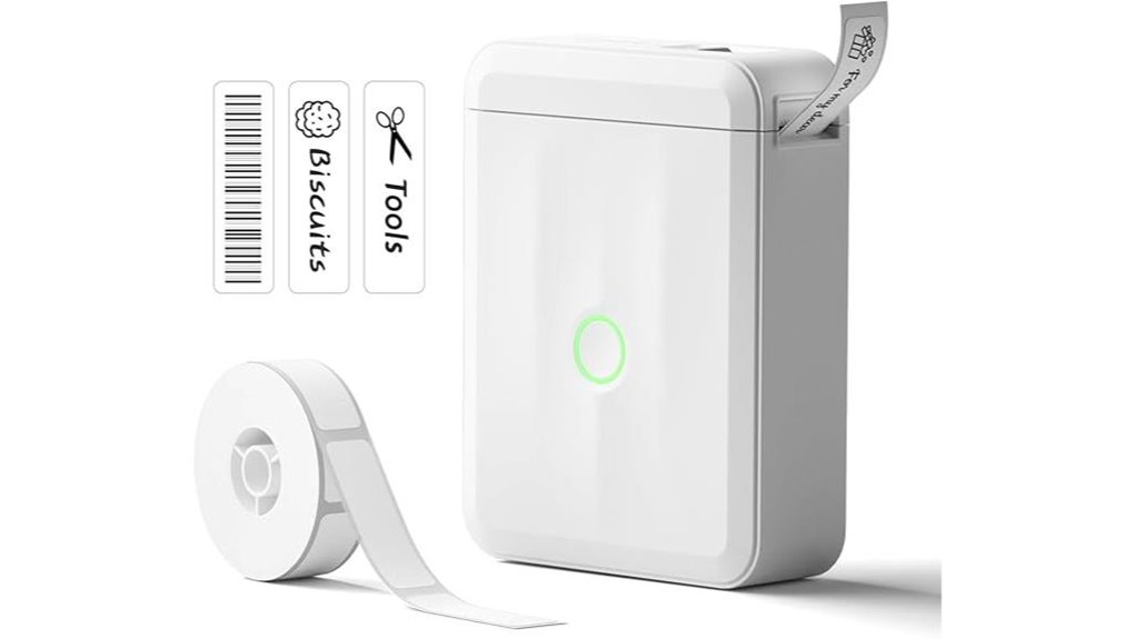 white niimbot d110 bluetooth labeler