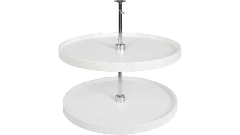 white round polymer lazy susan