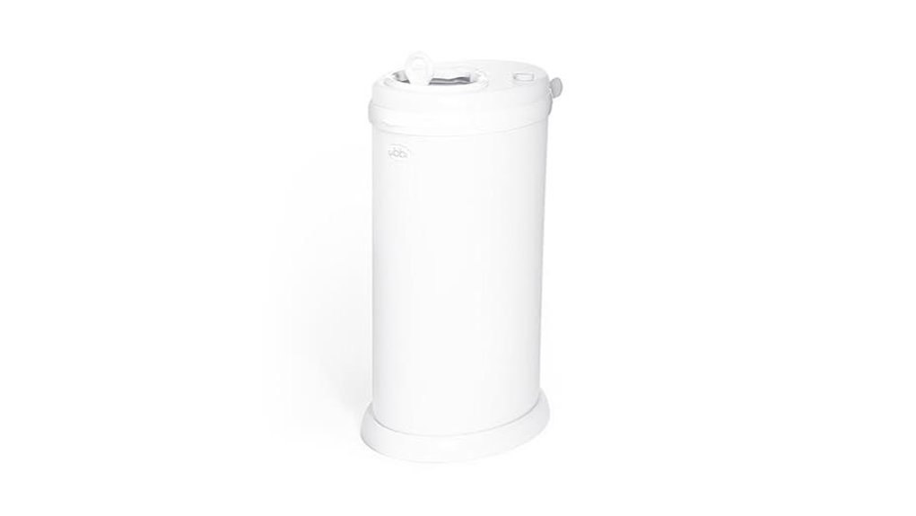 white ubbi steel diaper pail