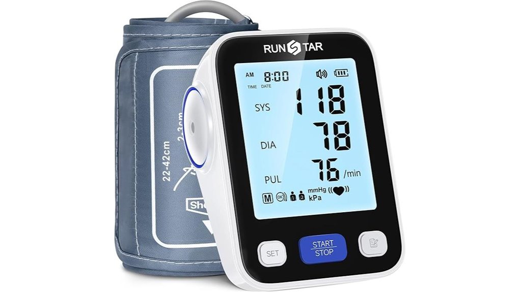 wide cuff upper arm monitor