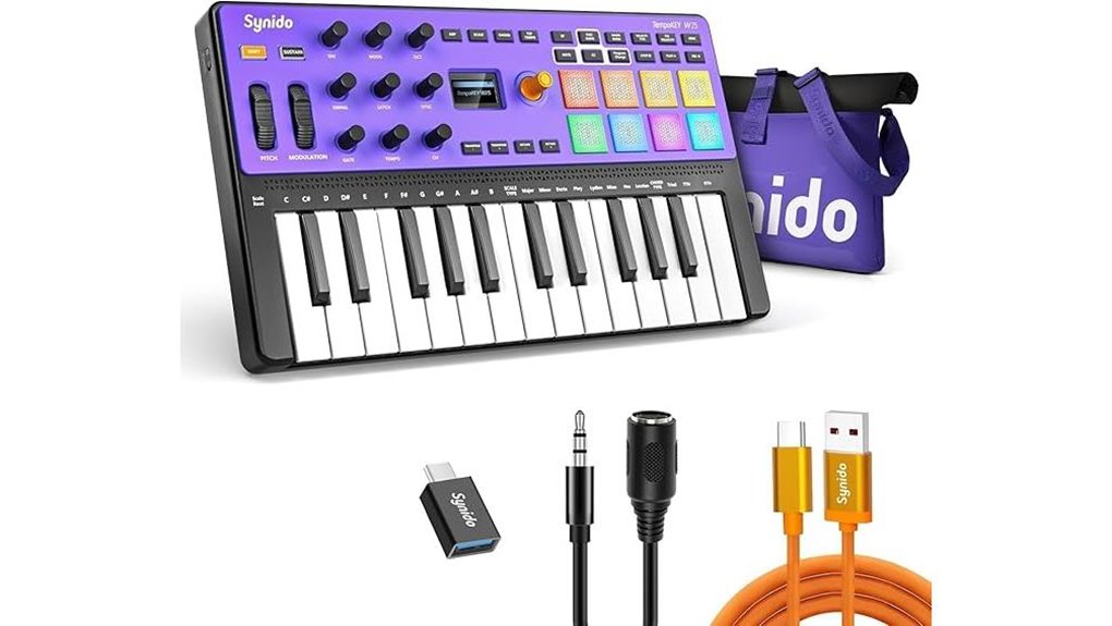 wireless 25 key midi controller