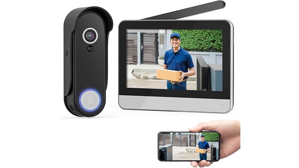 wireless 7 touchscreen video doorbell