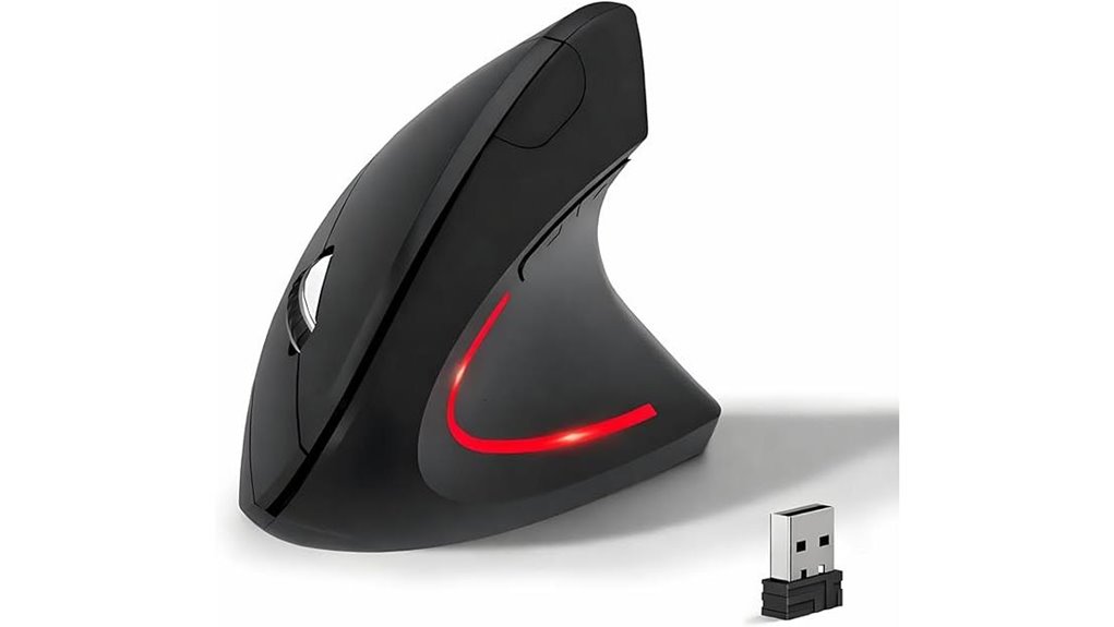 wireless ergonomic mouse adjustable dpi