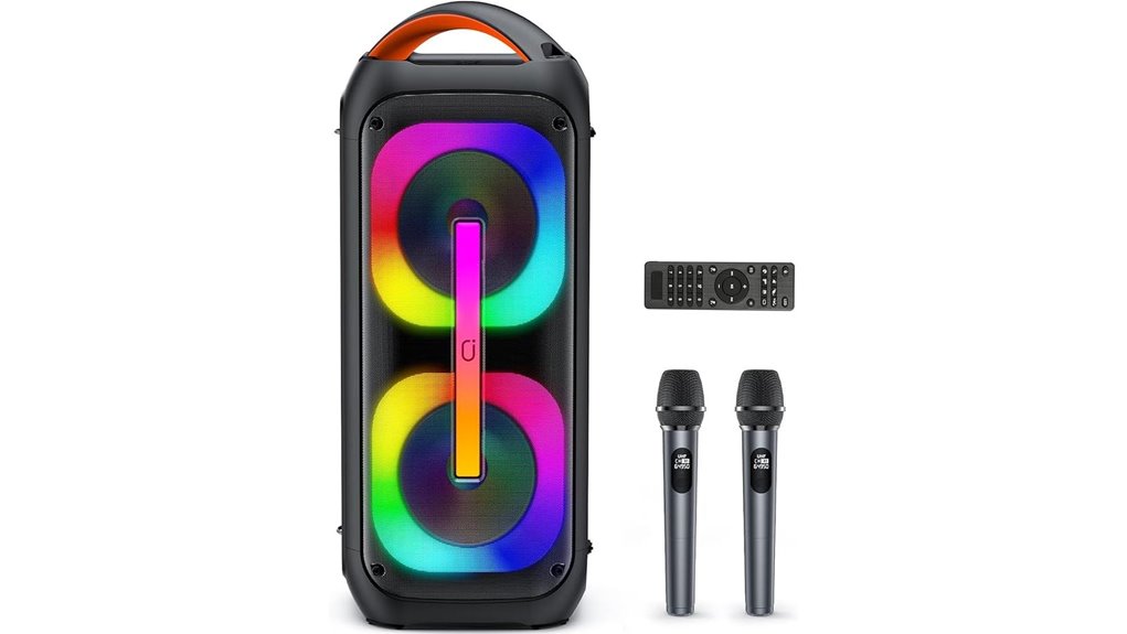 wireless karaoke speaker with mics
