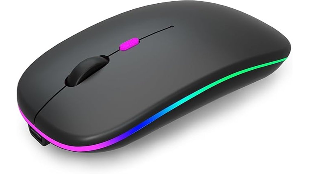 wireless rechargeable silent bluetooth mouse