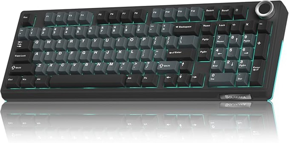 wireless silent rgb mechanical keyboard