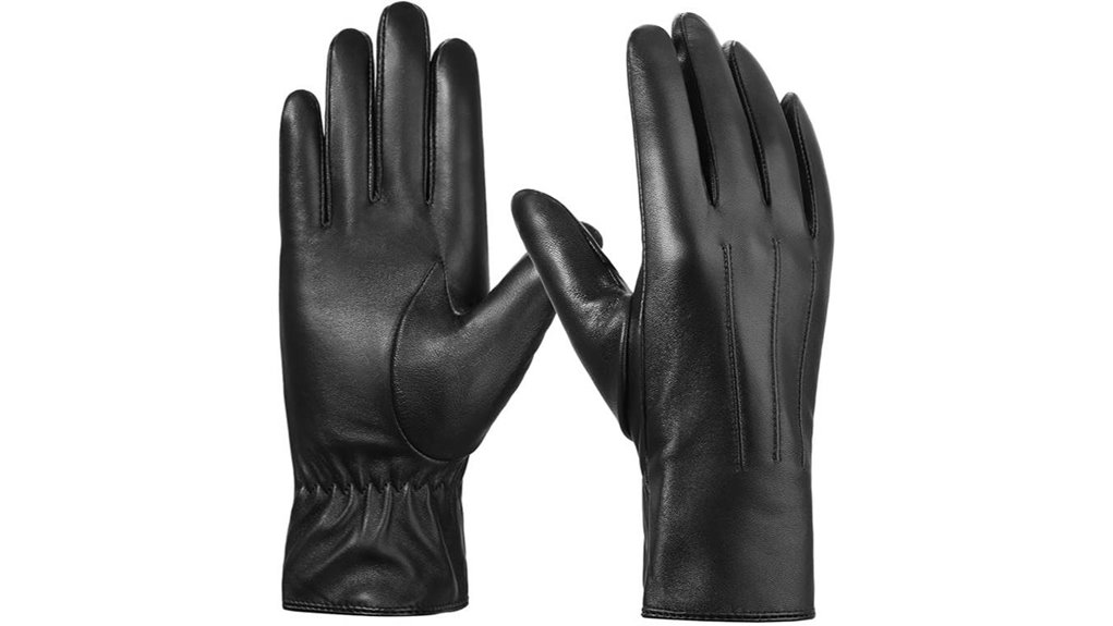 women s cashmere lined sheepskin touchscreen gloves