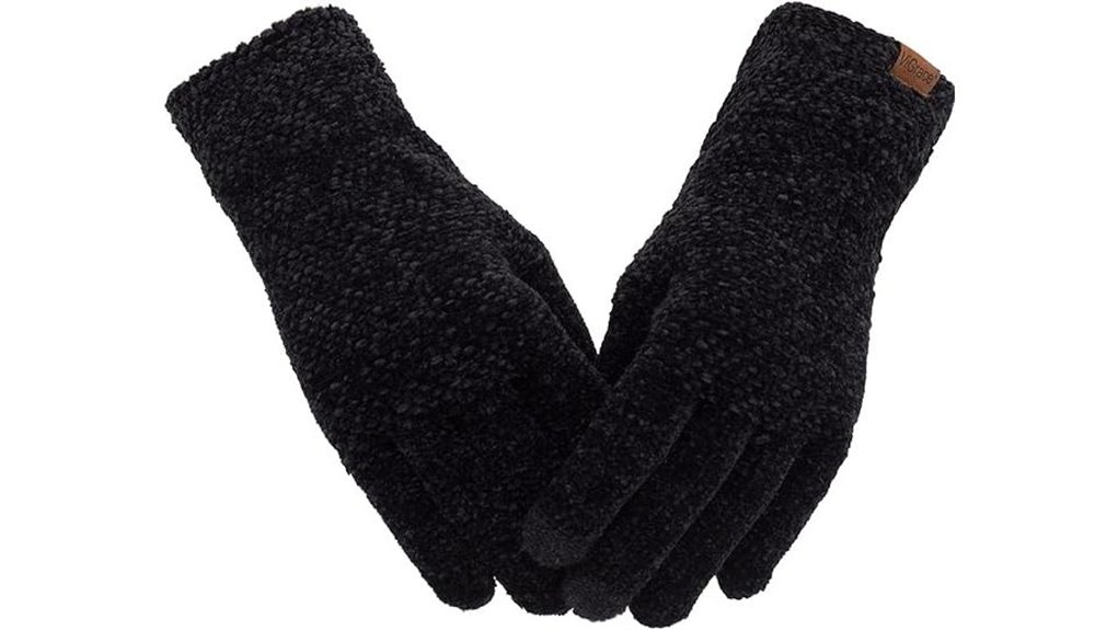 women s chenille touchscreen winter gloves