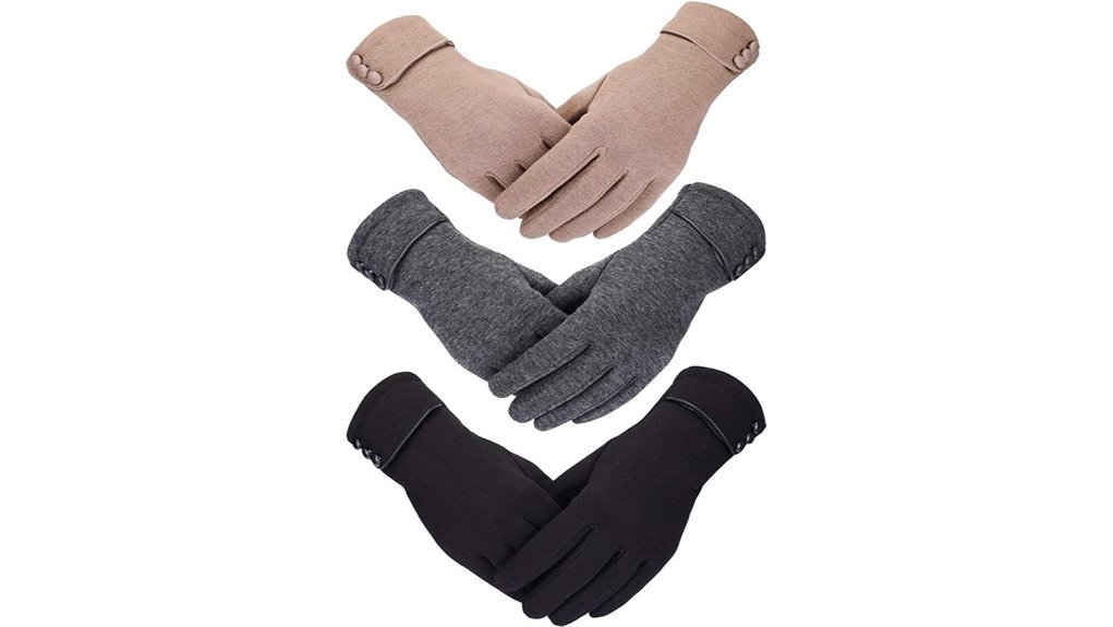 women s fleece lined touchscreen gloves