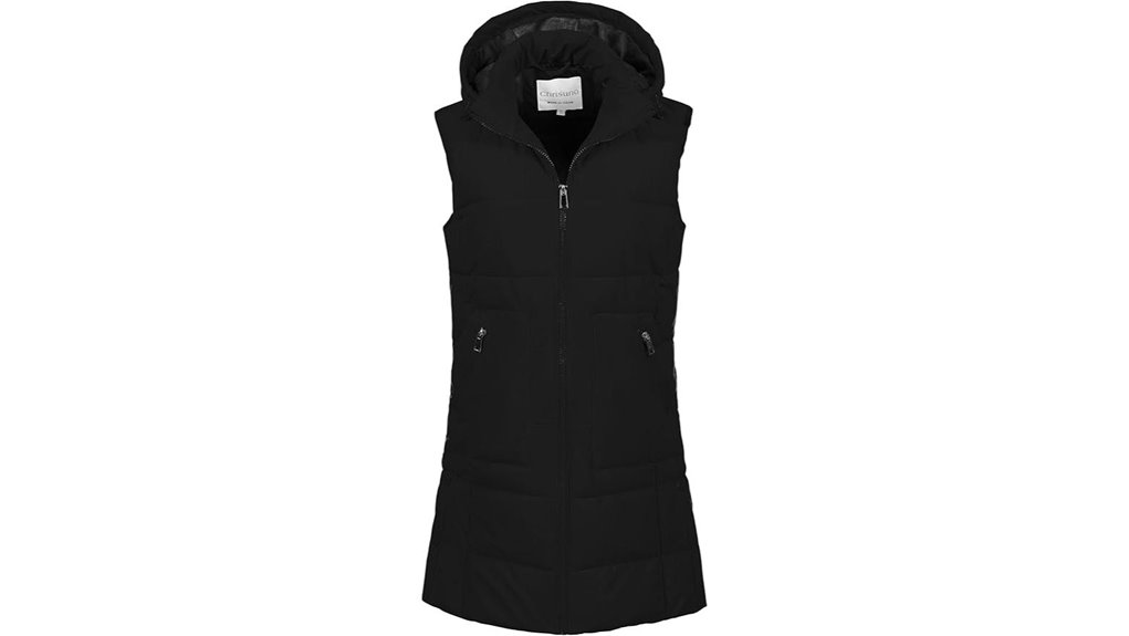 women s long waterproof puffer vest