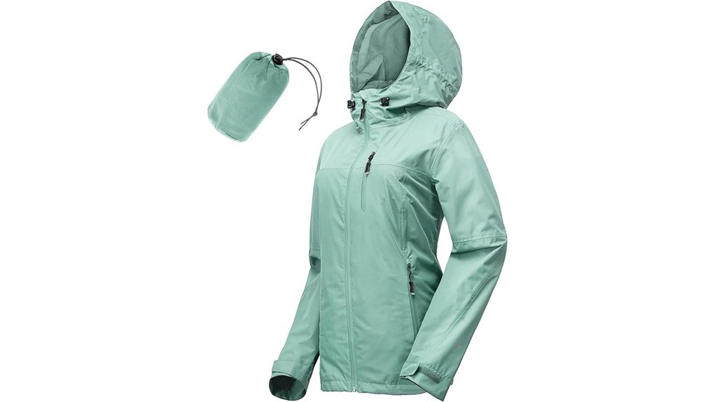 women s packable waterproof raincoat