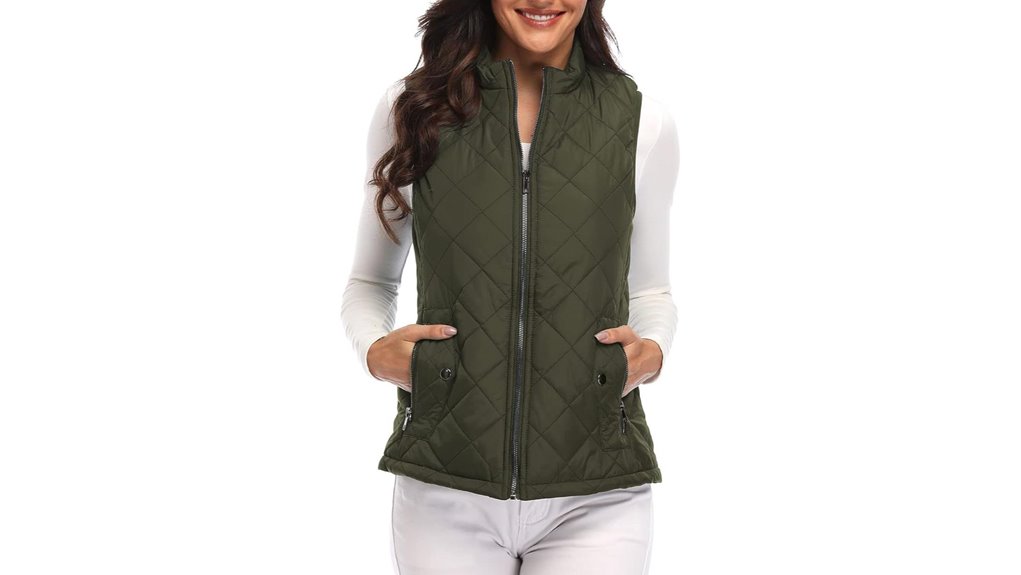 women s quilted padded vest