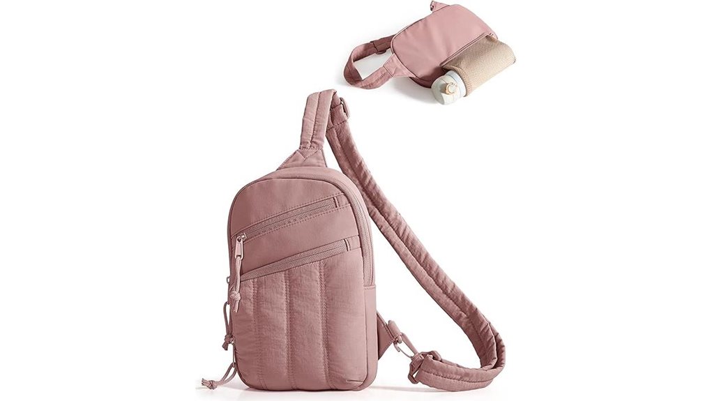 women s rfid puffer sling bag