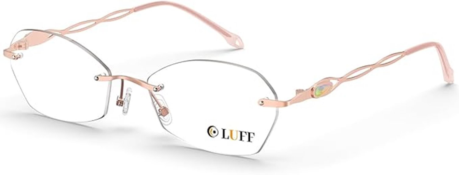 women s rimless blue light reading glasses