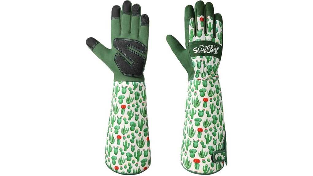 women s rose pruning forearm gloves