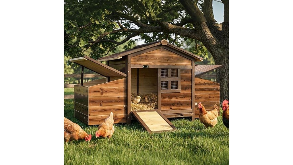 wooden chicken coop with nesting