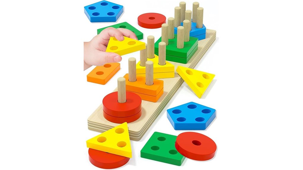 wooden montessori toddler learning puzzles