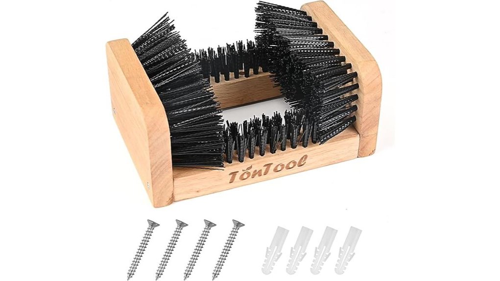 wooden mud scrubbing brush