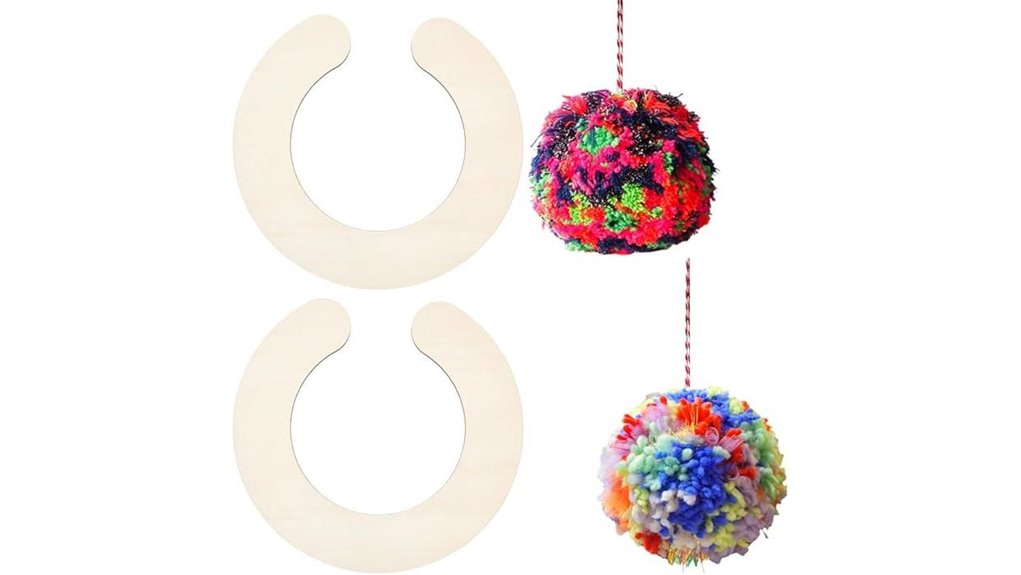 wooden pompom maker set