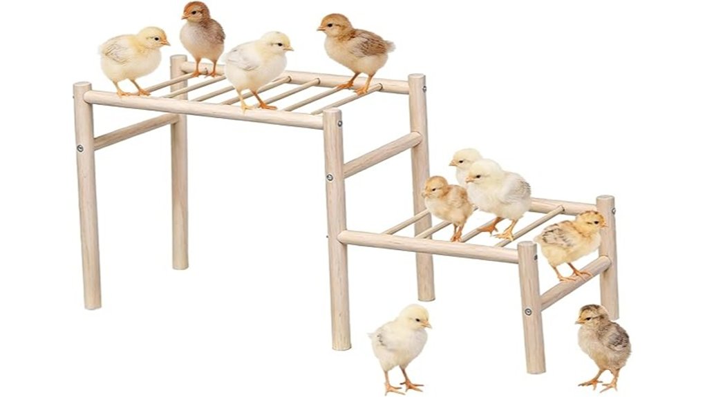 wooden poultry roosting ladder