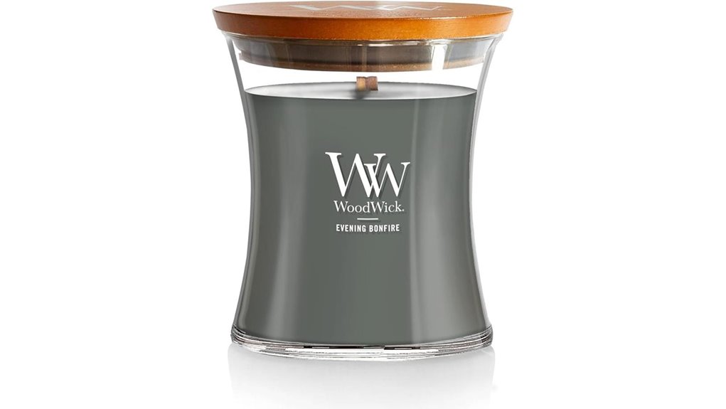 woodwick evening bonfire candle