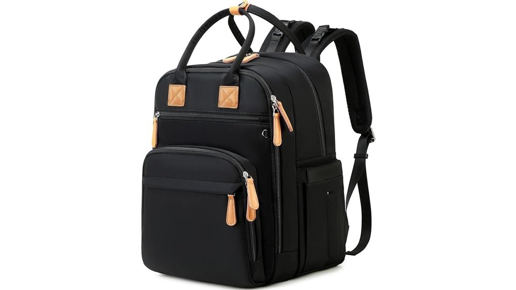 xl 18 pocket black diaper backpack