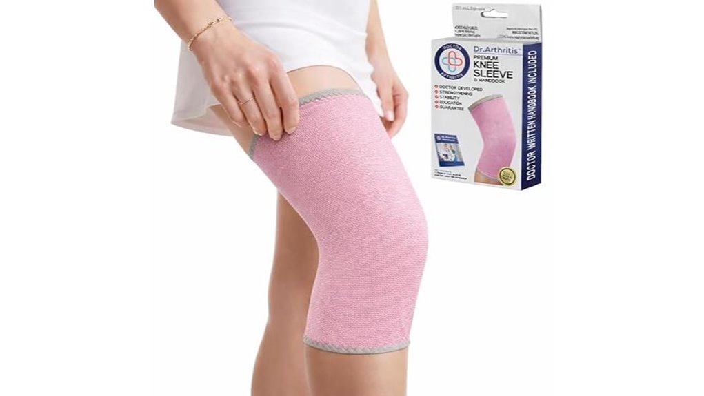xl pink knee support sleeve