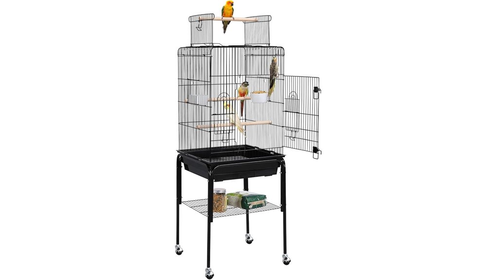 yaheetech rolling parrot cage