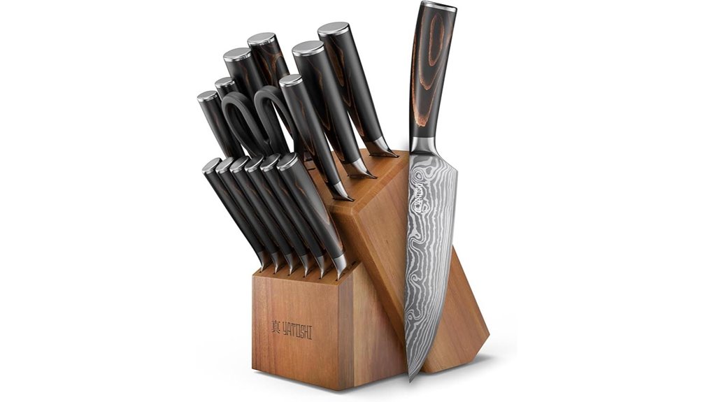 yatoshi 15 piece high carbon knives