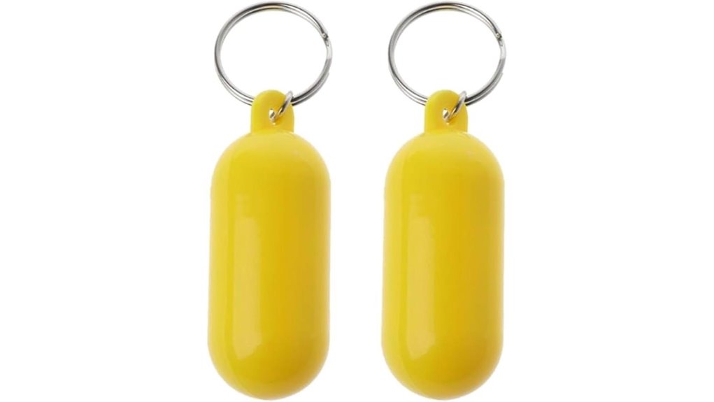 yellow floating pill keychain