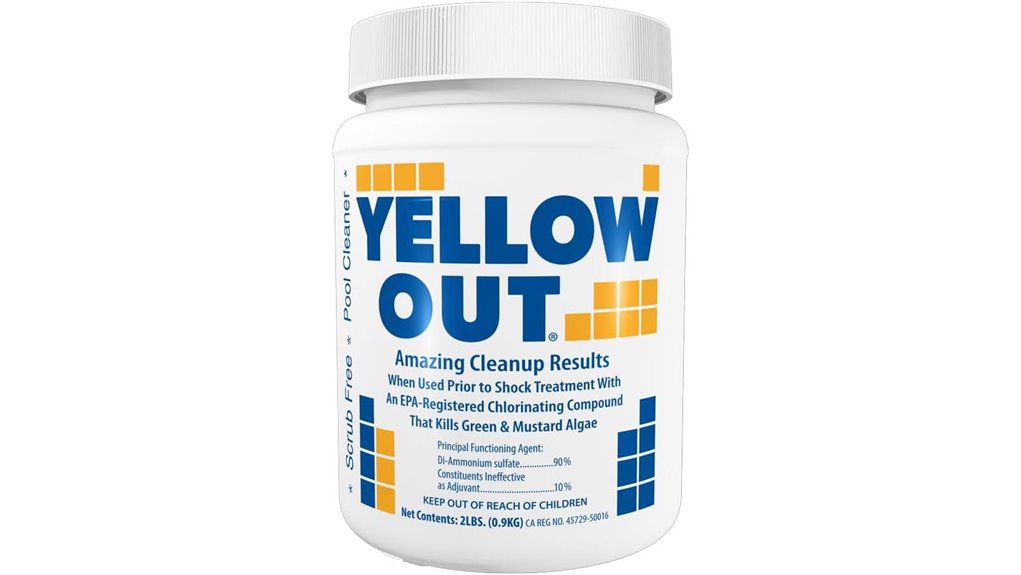 yellow out pool chlorine shock