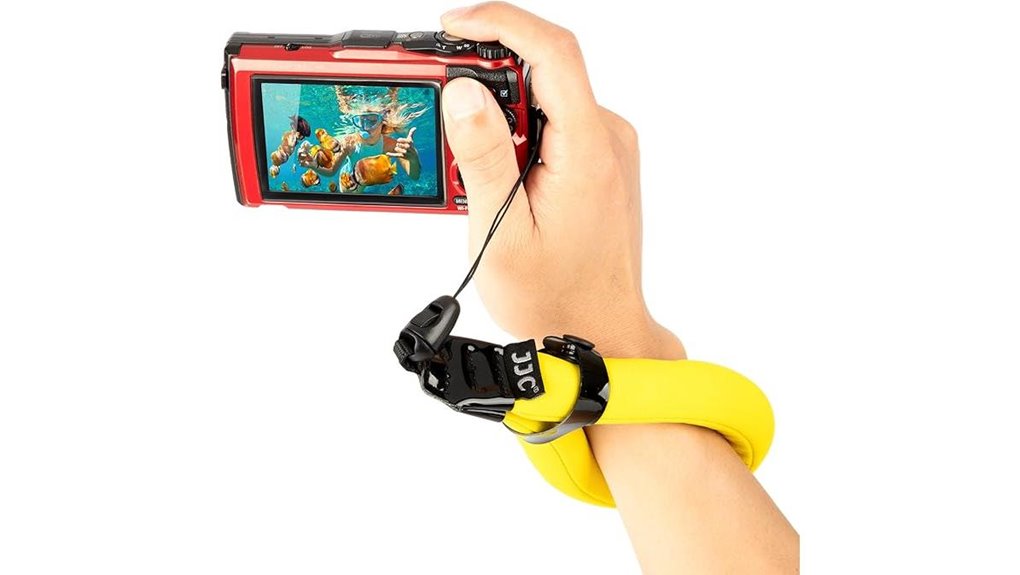 yellow waterproof camera float strap