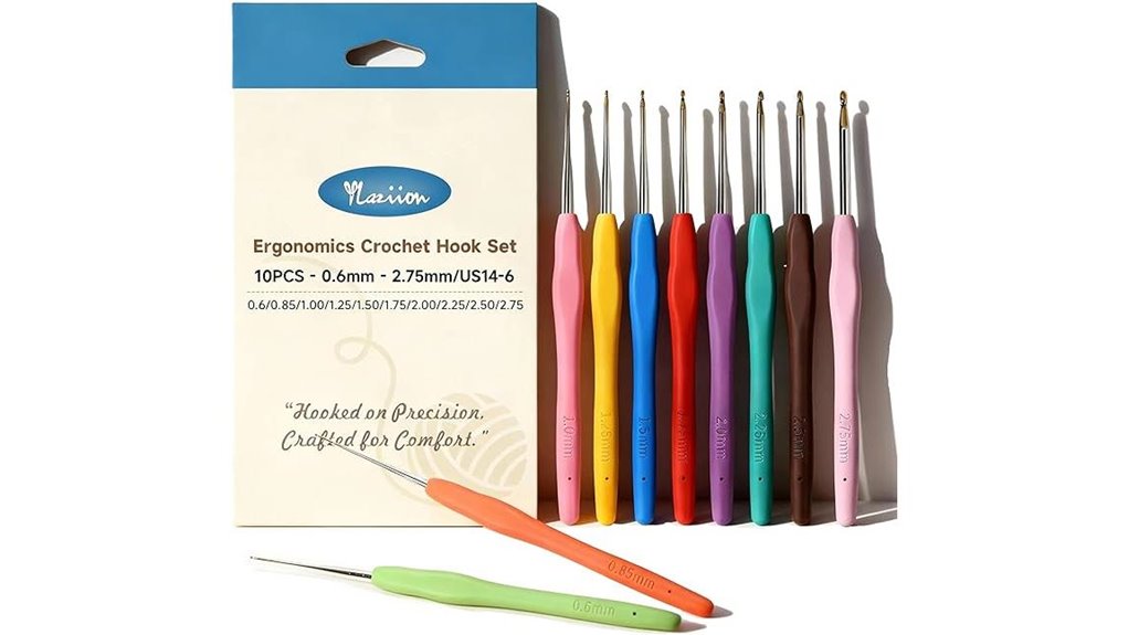 ylaziion ten piece small crochet hooks