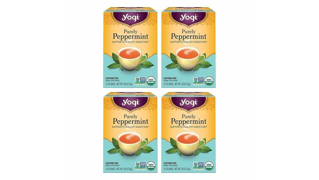 yogi purely peppermint tea bags