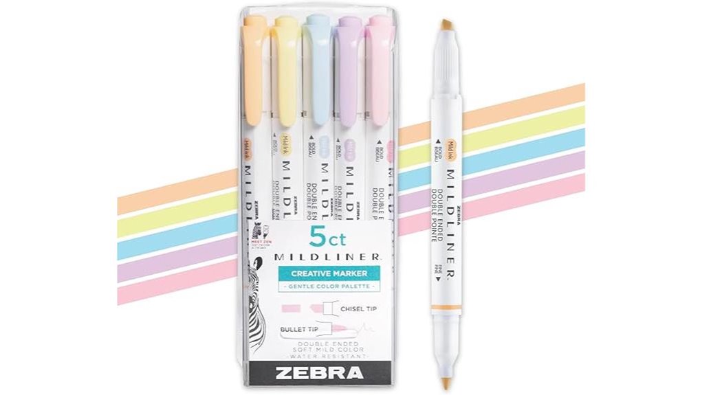 zebra mildliner five pack highlighters