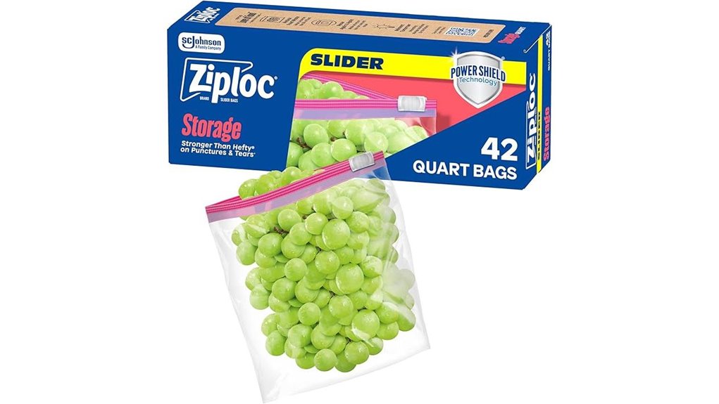 ziploc quart slider bags