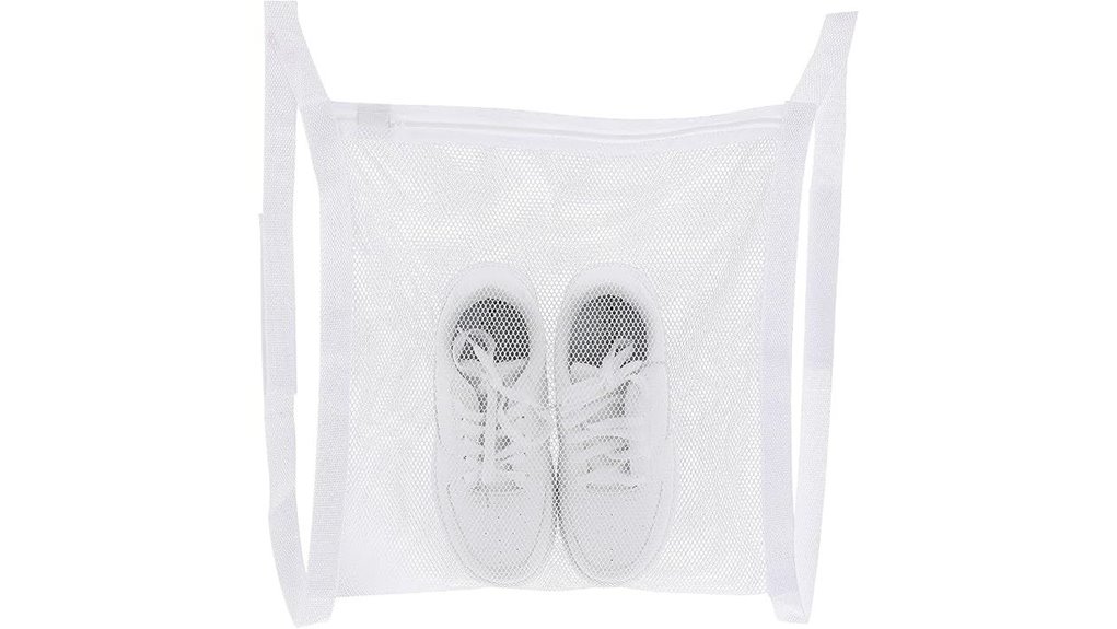 zippered mesh laundry sneaker bag