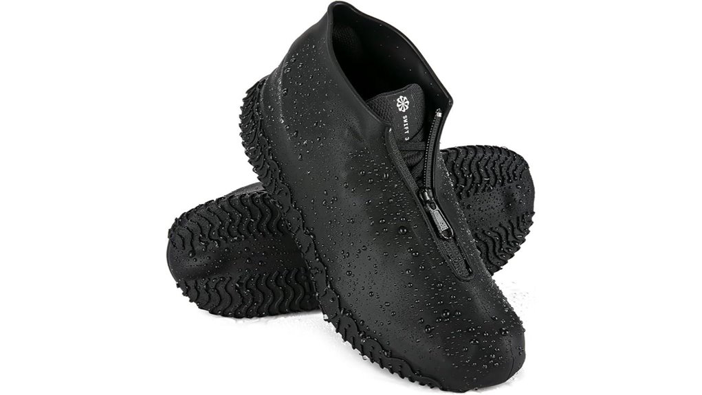 zippered silicone waterproof shoe covers