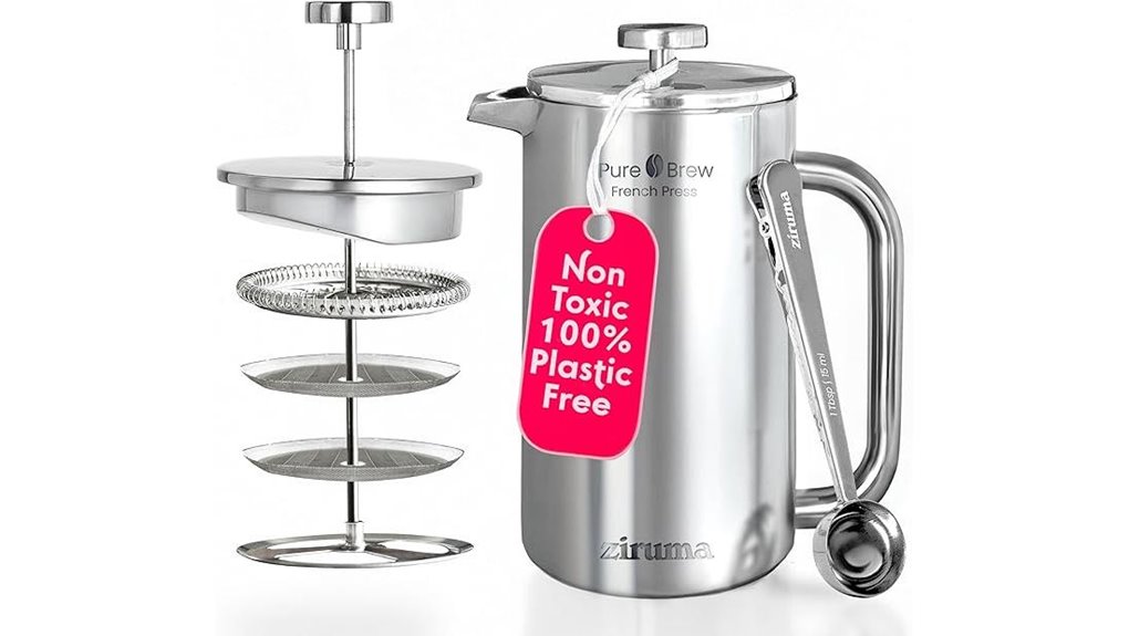 ziruma stainless steel french press